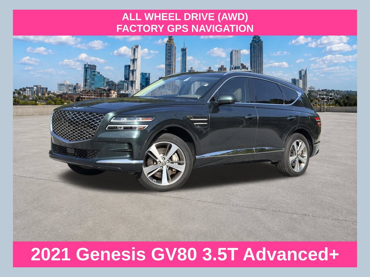 Used 2021 Genesis GV80 3.5T Advanced + AWD/4WD 360° Tour