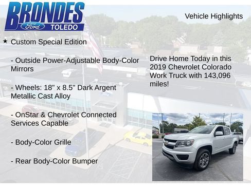 Used 2019 Chevrolet Colorado W/T w/ Custom Special Edition AWD/4WD image 12