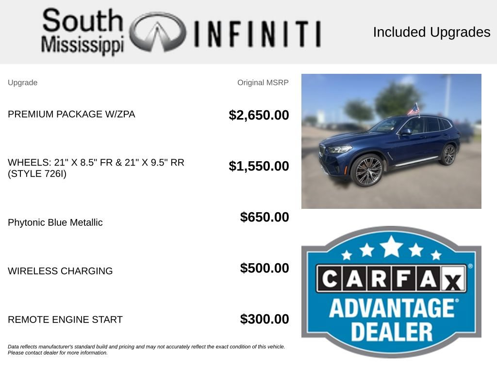 Used 2023 BMW X3 sDrive30i w/ Premium Package w/ZPA RWD image 5