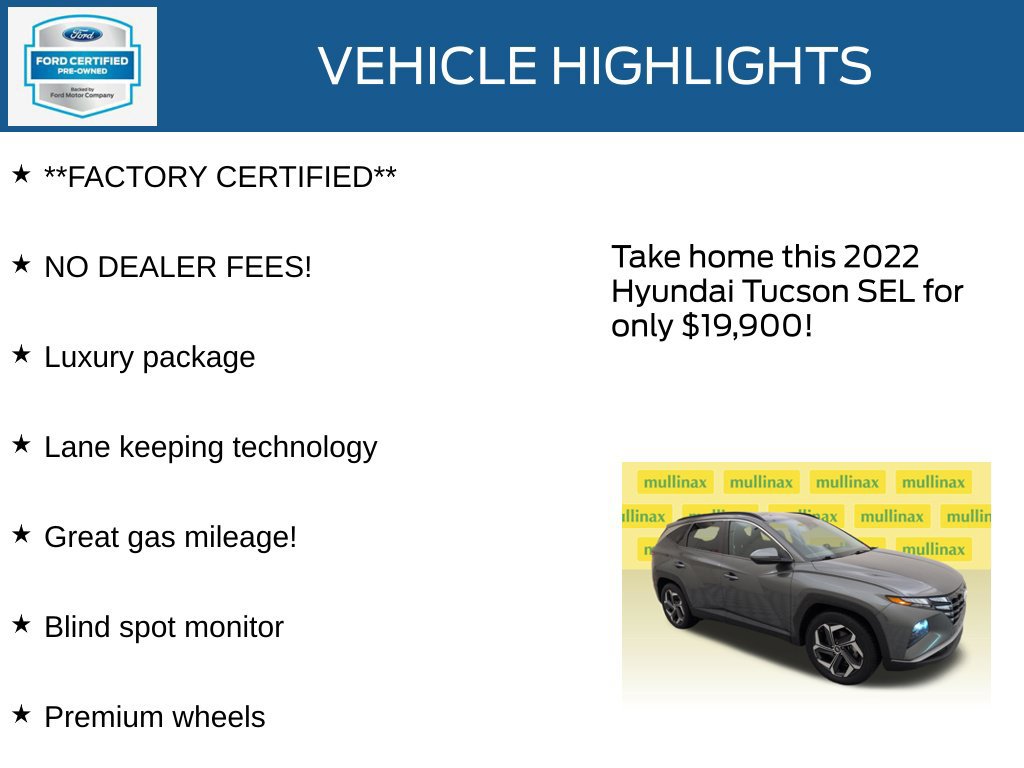 Used 2022 Hyundai Tucson SEL w/ Convenience Package FWD image 12