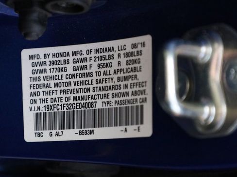 Used 2016 Honda Civic EX-T image 13