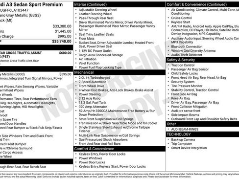 Used 2020 Audi A3 2.0T Premium image 35