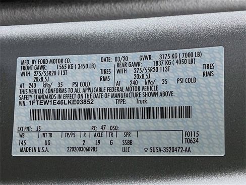 Used 2020 Ford F150 XLT w/ Equipment Group 302A Luxury image 12