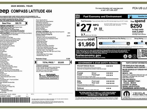 Certified 2025 Jeep Compass Latitude w/ Convenience Group image 2