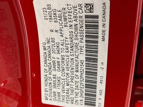 Certified 2023 Honda Civic Sport image 17