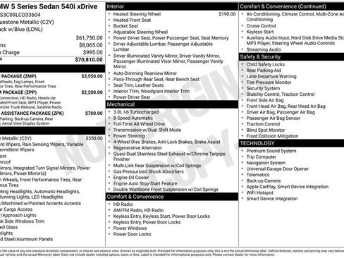 Used 2020 BMW 540i xDrive w/ M Sport Package image 3