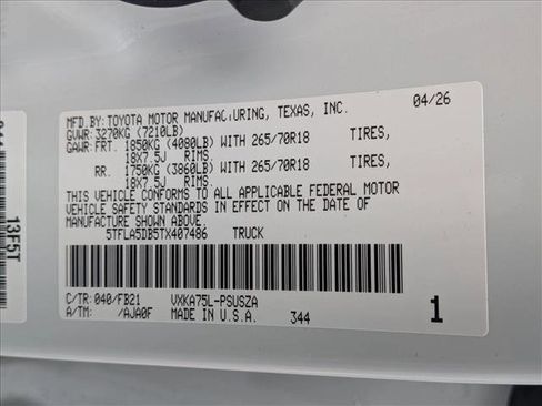 New 2026 Toyota Tundra SR5 AWD/4WD image 18