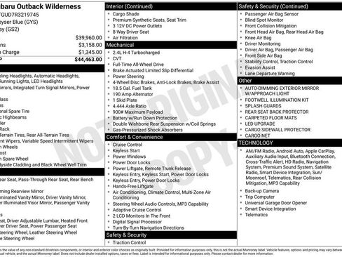 Certified 2024 Subaru Outback Wilderness AWD/4WD image 10