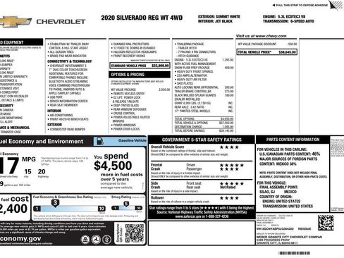 Used 2020 Chevrolet Silverado 1500 W/T w/ WT Value Package image 3