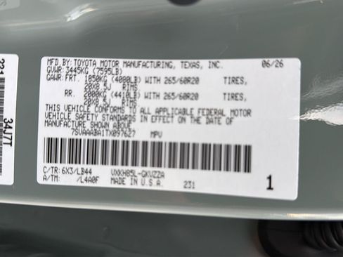New 2026 Toyota Sequoia 1794 Edition AWD/4WD image 40