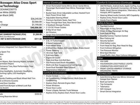 Used 2021 Volkswagen Atlas Cross Sport SE w/ Panoramic Sunroof Package FWD image 39