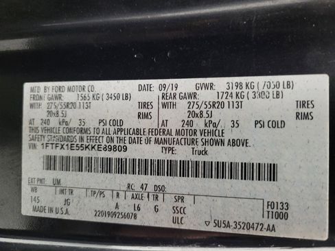 Used 2019 Ford F150 XL w/ Equipment Group 101A Mid AWD/4WD image 33