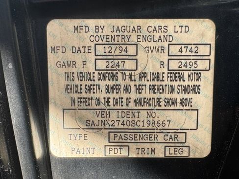 Used 1995 Jaguar XJS 4.0 Convertible image 50