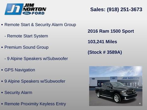 Used 2016 RAM 1500 Sport w/ Convenience Group AWD/4WD image 21