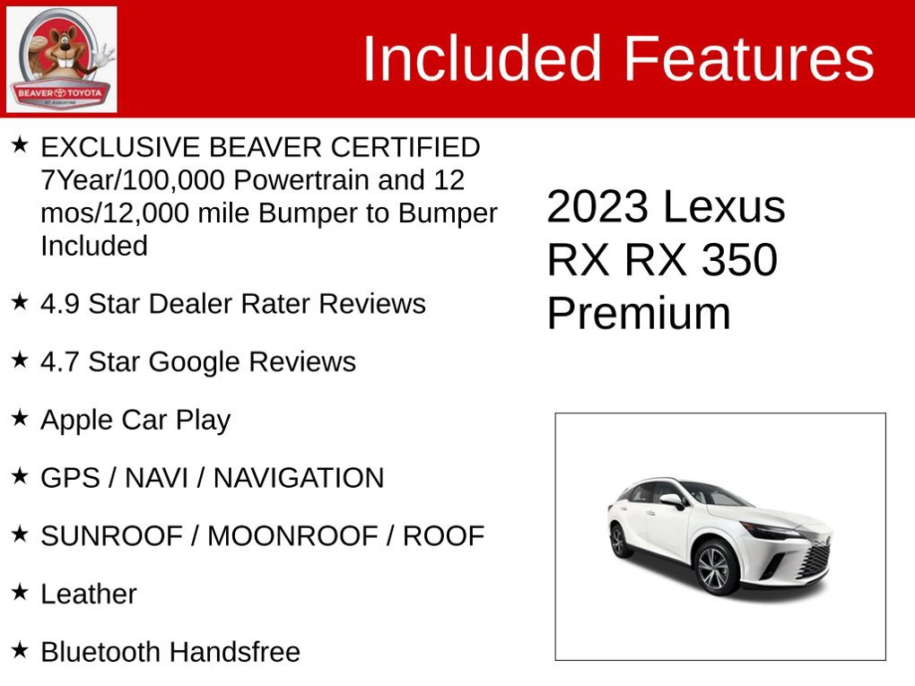 Used 2023 Lexus RX 350 Premium w/ Accessory Package (Z1) FWD image 4