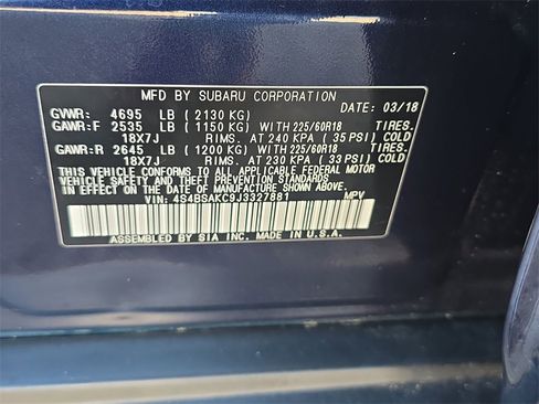 Used 2018 Subaru Outback 2.5i Limited image 36