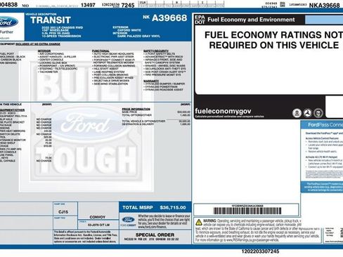 Used 2022 Ford Transit 350 w/ Upfitter Package RWD image 18