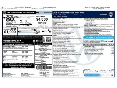 Used 2025 Volkswagen ID. Buzz 1st Edition image 2