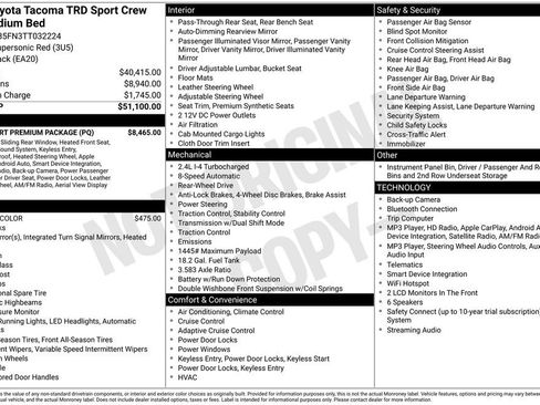 Used 2026 Toyota Tacoma TRD Sport w/ TRD Sport Premium Package RWD image 10
