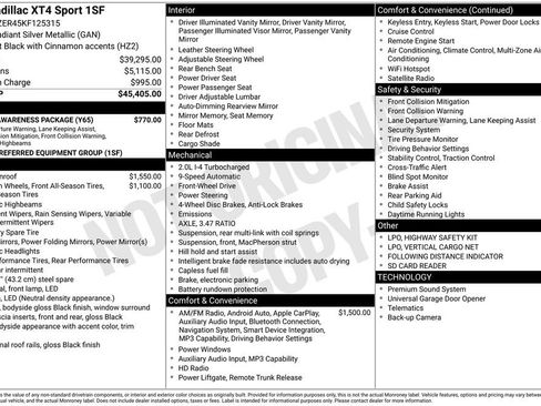 Used 2019 Cadillac XT4 Sport w/ Driver Awareness Package FWD image 36