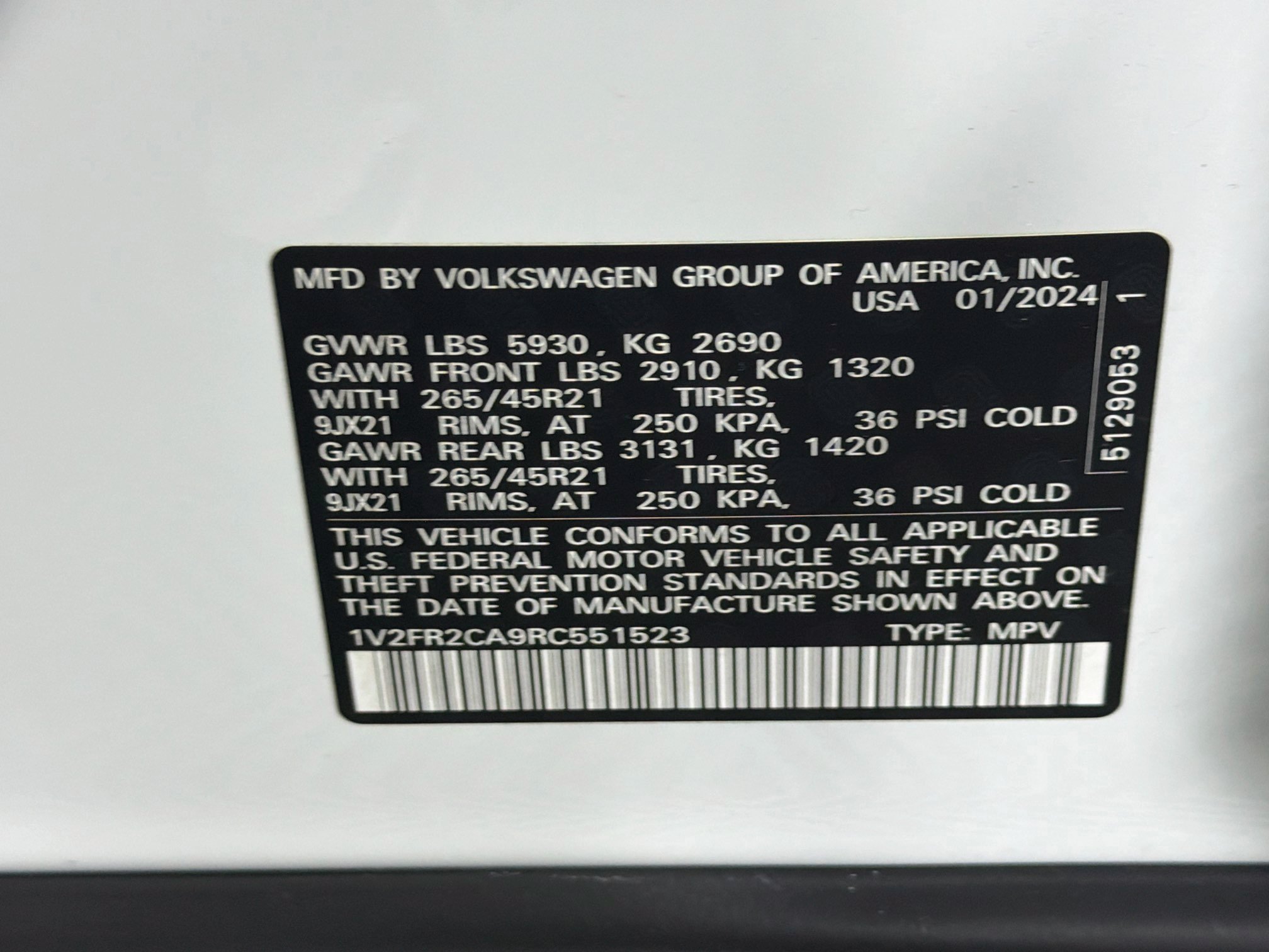Used 2024 Volkswagen Atlas SEL Premium R-Line AWD/4WD image 12