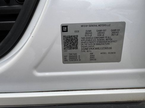Used 2018 Chevrolet Traverse High Country w/ LPO, Floor Liner Package AWD/4WD image 27