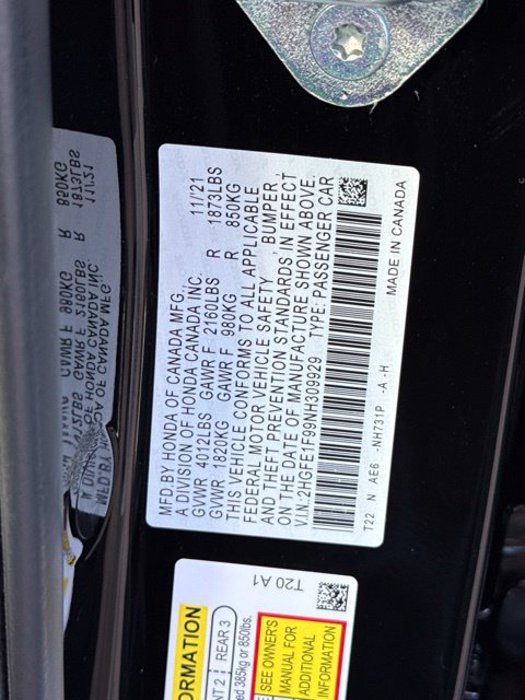 Certified 2022 Honda Civic Touring image 13