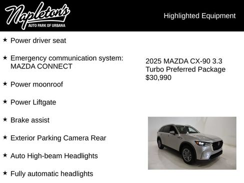 Used 2025 MAZDA CX-90 3.3 Turbo w/ Preferred Package AWD/4WD image 16