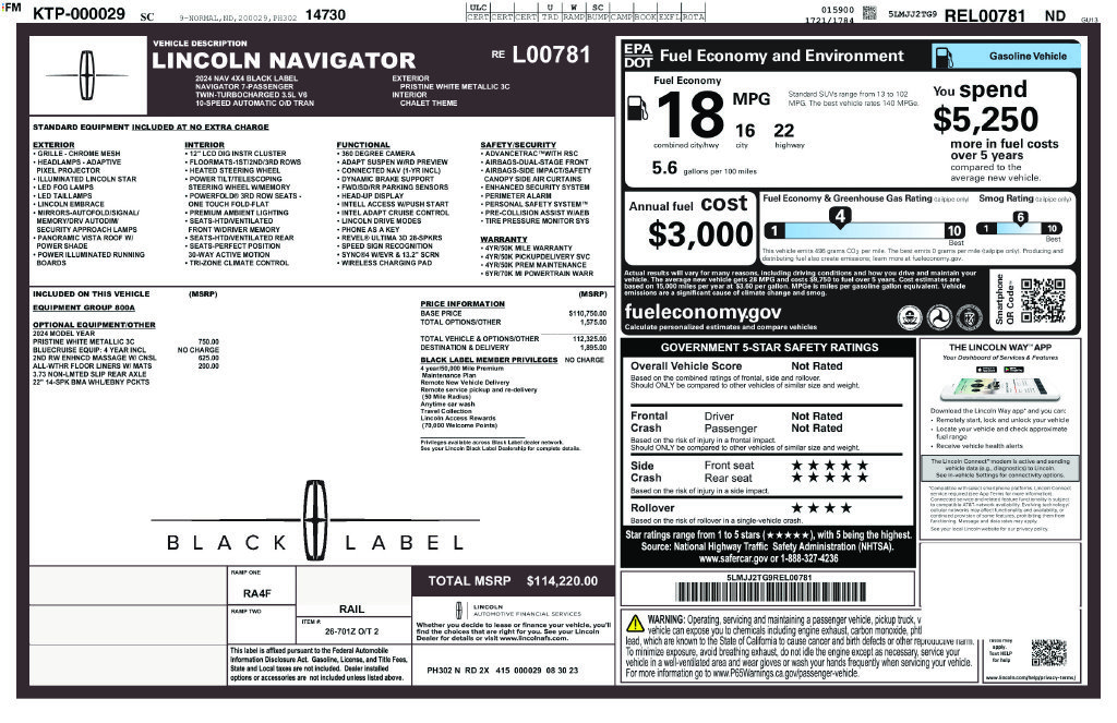 Used 2024 Lincoln Navigator Black Label AWD/4WD image 5