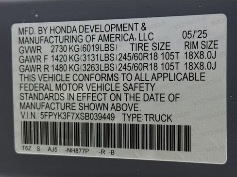 New 2025 Honda Ridgeline TrailSport+ image 39