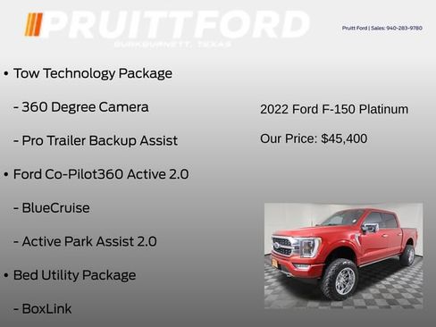Used 2022 Ford F150 Platinum w/ Equipment Group 701A High AWD/4WD image 7