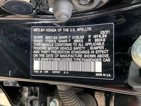 Used 2021 Honda Civic Sport Touring image 32