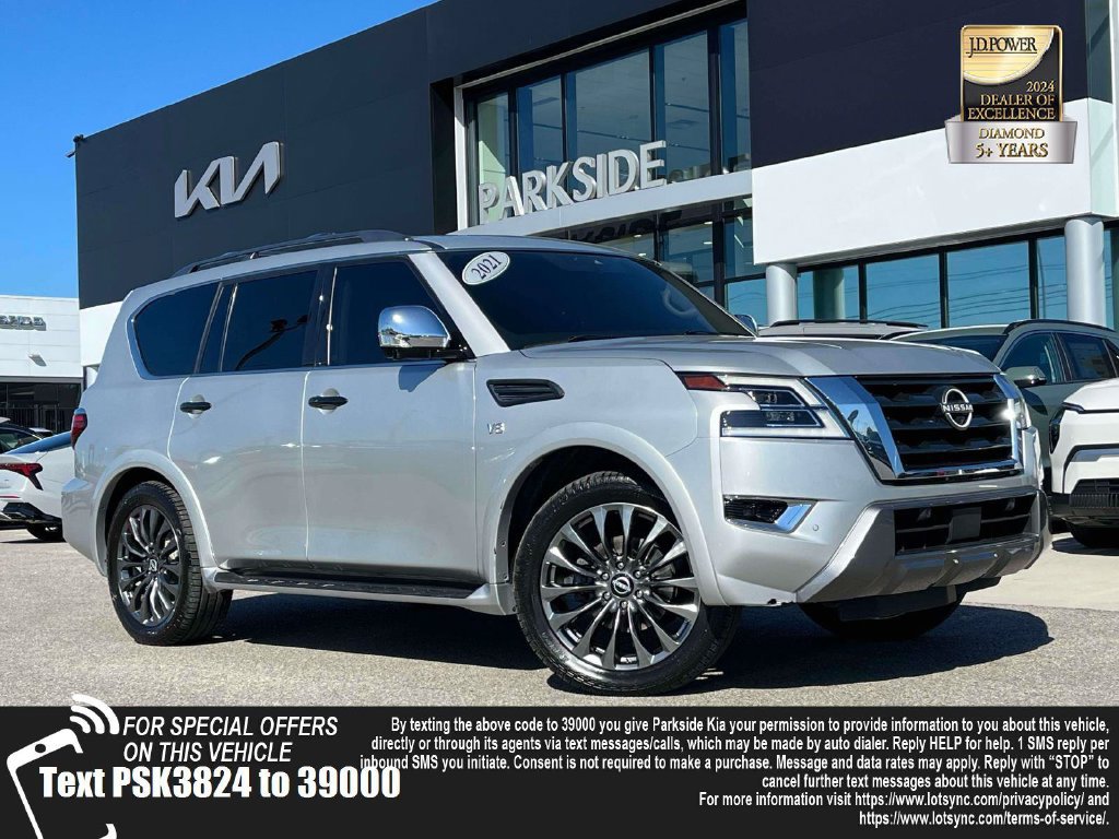 Used 2021 Nissan Armada Platinum w/ Captain's Chairs Package AWD/4WD image 1