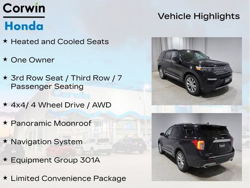 Used 2024 Ford Explorer Limited w/ Equipment Group 301A AWD/4WD image 11