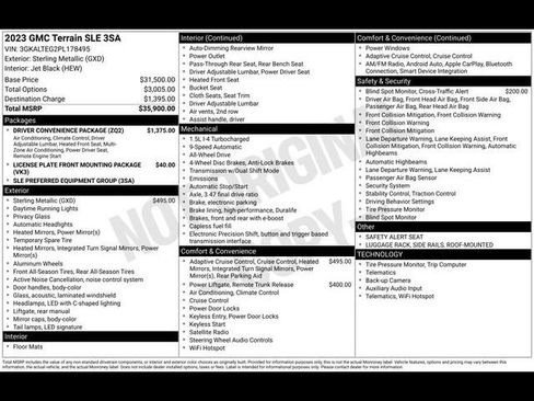 Certified 2023 GMC Terrain SLE w/ Driver Convenience Package AWD/4WD image 14