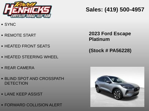 Used 2023 Ford Escape Platinum AWD/4WD image 12
