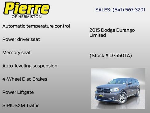 Used 2015 Dodge Durango Limited w/ Nav & Power Liftgate Group RWD image 18
