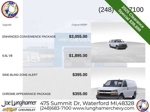 New 2025 Chevrolet Express 2500 w/ Enhanced Convenience Package RWD image 14