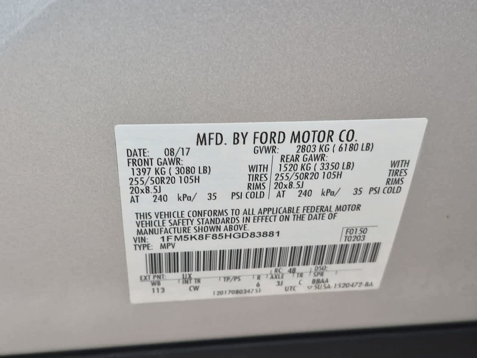 Used 2017 Ford Explorer Limited w/ Equipment Group 301A AWD/4WD image 37