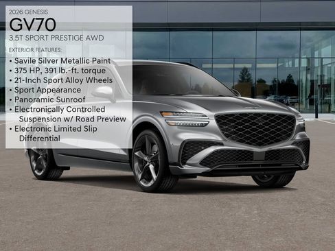 New 2026 Genesis GV70 3.5T Sport Prestige AWD/4WD image 3