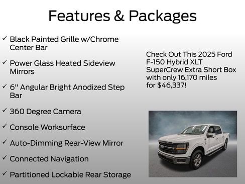 Certified 2025 Ford F150 XLT w/ Equipment Group 302A MID AWD/4WD image 13