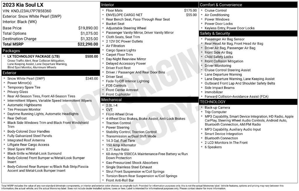 Used 2023 Kia Soul LX w/ LX Technology Package FWD image 6