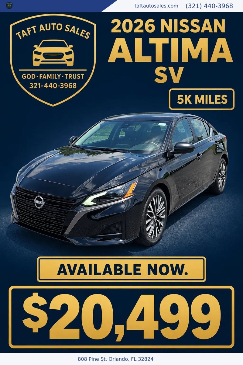 Used 2026 Nissan Altima 2.5 SV FWD image 1