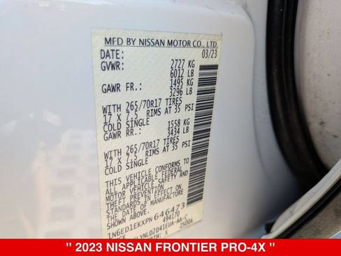 Certified 2023 Nissan Frontier PRO-4X w/ Technology Package AWD/4WD image 41