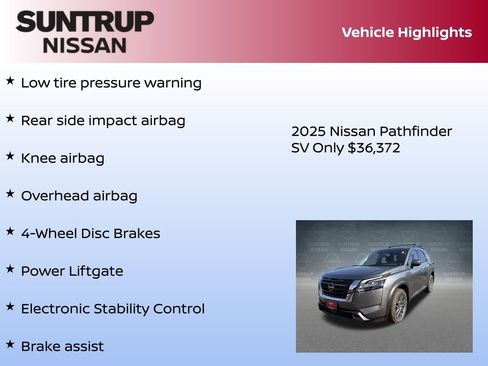 New 2025 Nissan Pathfinder SV image 23