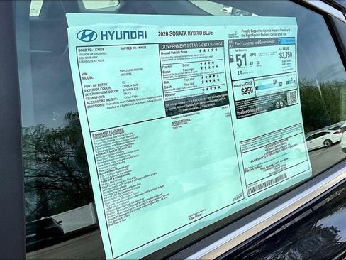 New 2026 Hyundai Sonata Blue FWD image 16