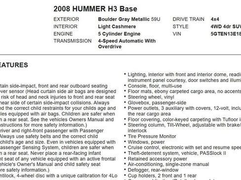 Used 2008 HUMMER H3 AWD/4WD image 14
