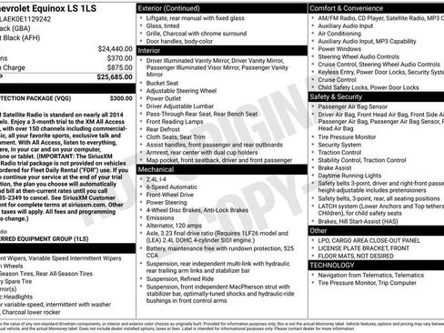 Used 2014 Chevrolet Equinox LS w/ LPO, Protection Package FWD image 2
