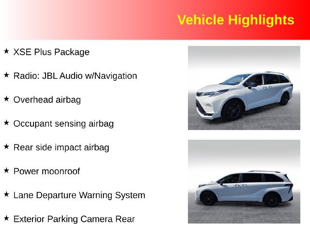 Used 2024 Toyota Sienna XSE w/ XSE Plus Package AWD/4WD image 3