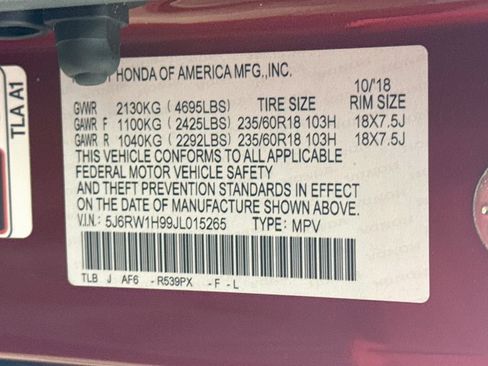 Used 2018 Honda CR-V Touring image 30
